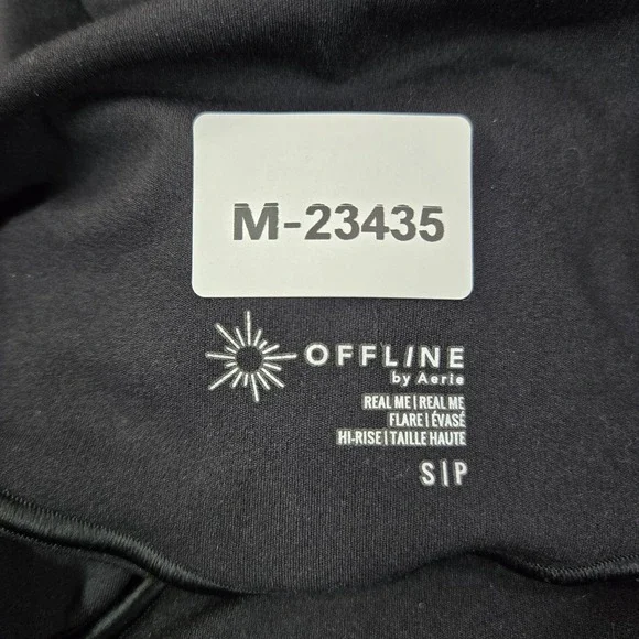 OFFLINE By Aerie Women Activewear Pants S/P Black Elastane Nylon Flared Real Me - Picture 2 of 12